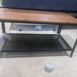 Metal And Wood T.V. Stand