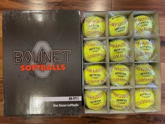 Dozen 11” Softballs Bownet