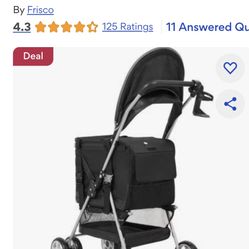 Frisco 3 In 1 Dog / Cat Stroller 