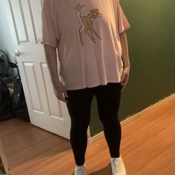 2x Womens Pink Disney Bambi Shirt