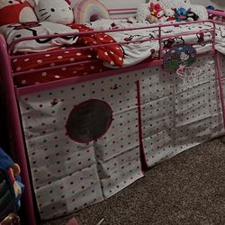 Pink Twin Loft Bed