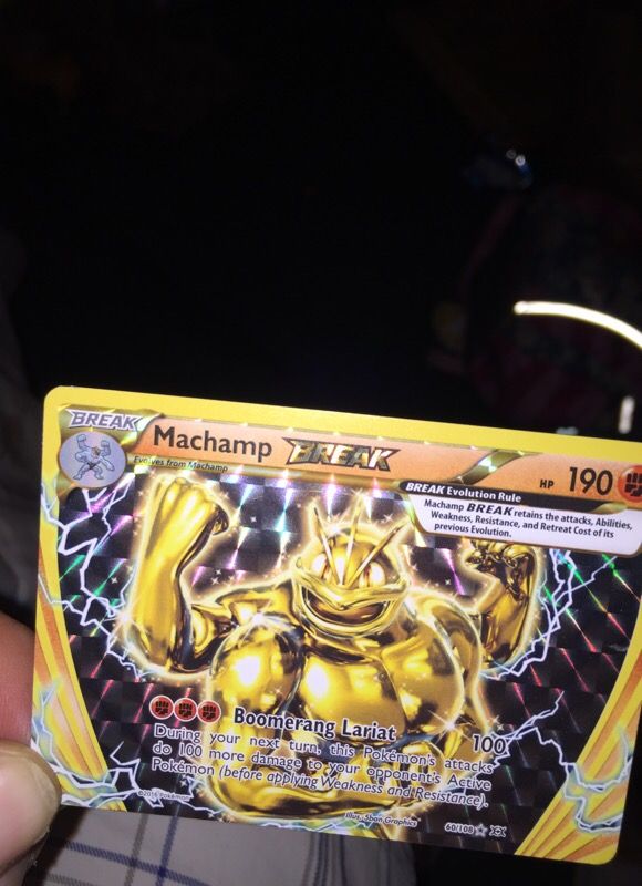 Pokemon card 60/108 machamp break