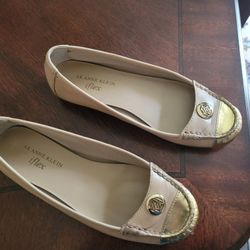 Beige Anne Klein Leather Shoes