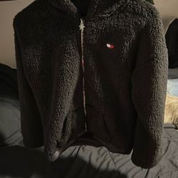 Girls Tommy Hilfiger Black Zip up Jacket Sz 12/14