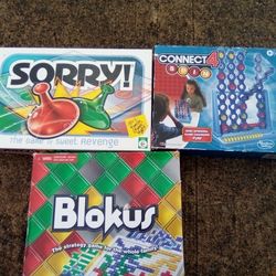 Lot Of Boardgames Blokus,Sorry