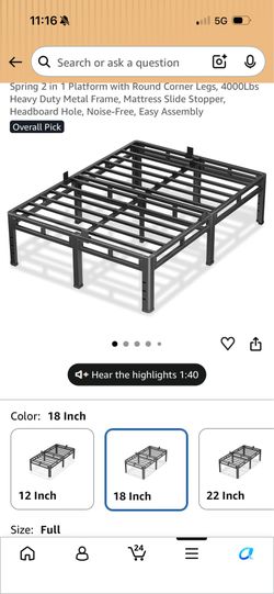 Bed frame for full-size bed CASH ONLY