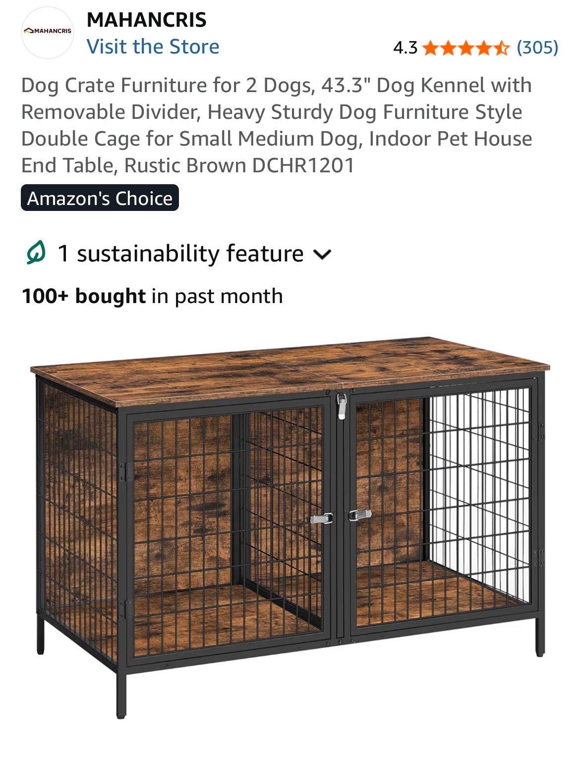 Dog crate furniture