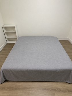 Gel foam King size bed  white bed with fitted protector sheet