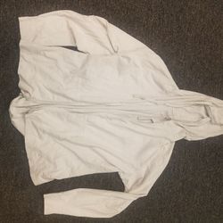 Womens 2XL Hanes White zip-up hoodie. Lot 03
