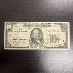 1929 $50 Kansas City, Missouri  🏙️ Old Money