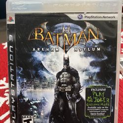 Batman Arkham Asylum - PS3 PlayStation 3 - Complete w/ Manual - Tested Working