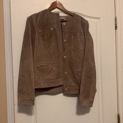 Liz Claiborne Suede Leather Jacket Large 