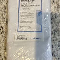 Medline Adult Body Bag With Metal Zipper XL 48” X 90”.