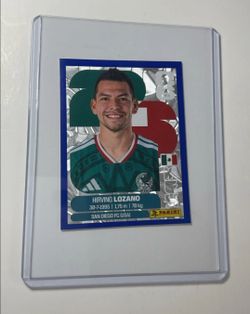 2026 Panini World Cup Soccer Blue Crumple Hirving Lozano