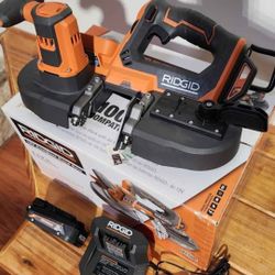 Ridgid 18V Band Saw, 'Max Output' Battery, Charger