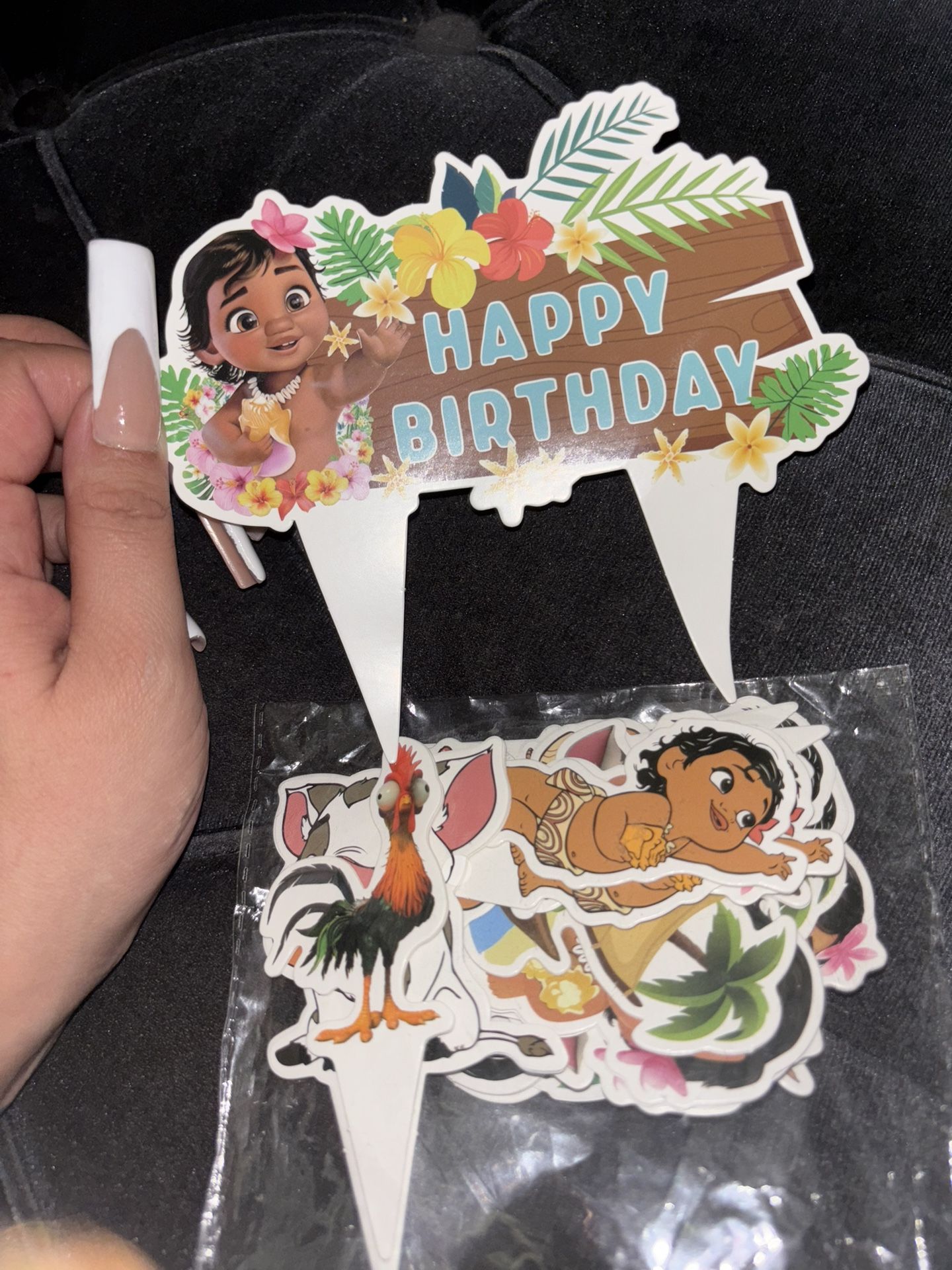 Moana Theme Cake Topper And Cup Cake Toppers 