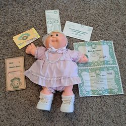 Cabbage Patch Doll And Papers
