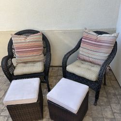 Outdoor Chairs and Ottomans