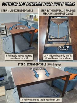 Butterfly Leaf Extension Dining Table