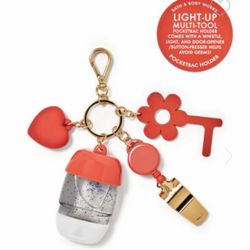 Limited Edition! BATH & BODY WORKS❤️🌼Light-up Multi-tool🌼❤️pocketbac holder/keychain   