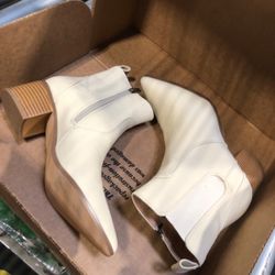 Coutgo Womens Ankle Boots Chelsea Pointed Toe  Low Heel size 7