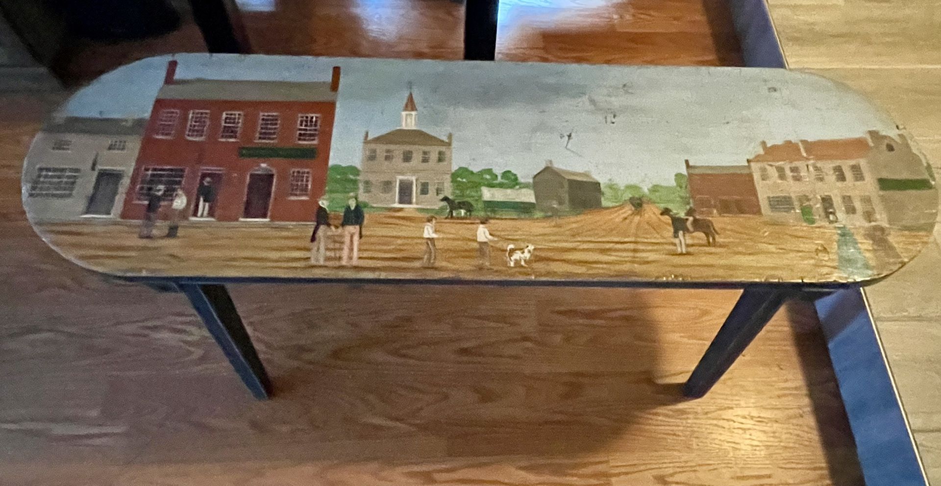 Antique Vintage Lew Hudnall Original Bench