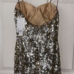 Beaded Gold Dress 