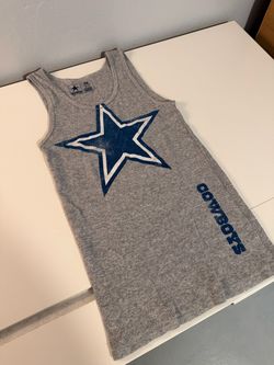 Dallas Cowboys Gray Ribbed Tank Top