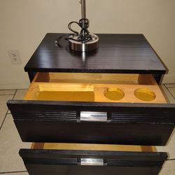 Two drawer,  Nightstand and Lamp included