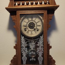 Antique Waterbury Parlor Eastlake Clock complete and Original 