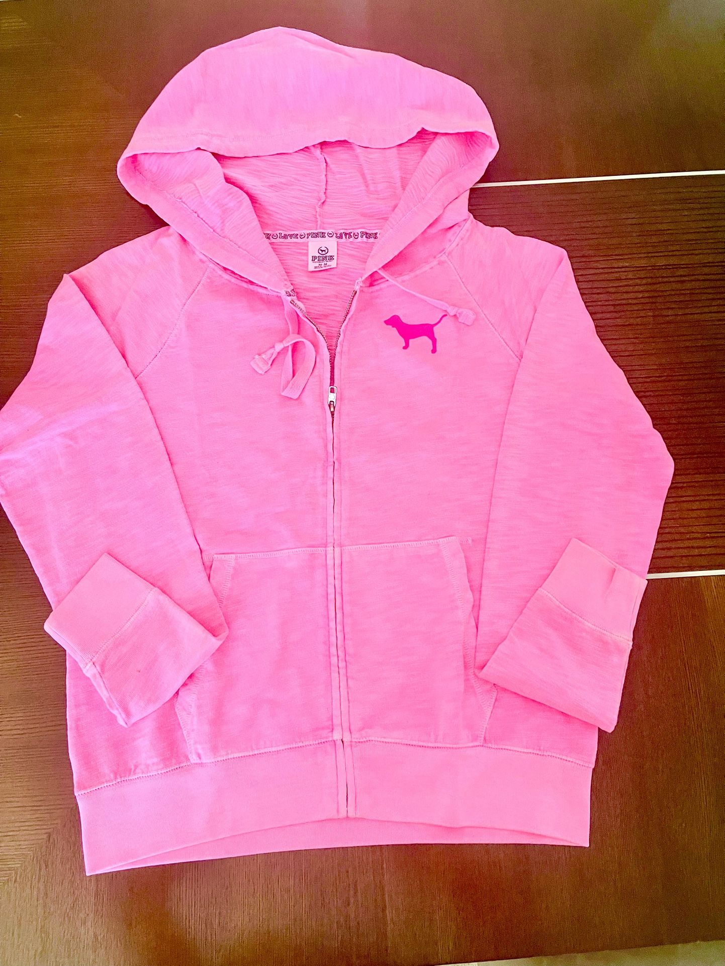 Victoria Secret Woman Hoodie, medium, used, pink color