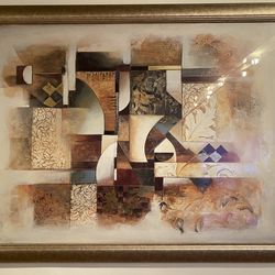 Large framed abstract print – decorative wall art