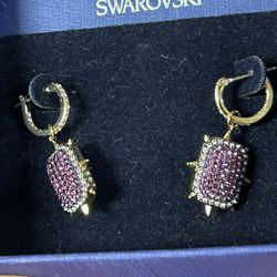 Swarovski Double Sided Dangle Earrings 