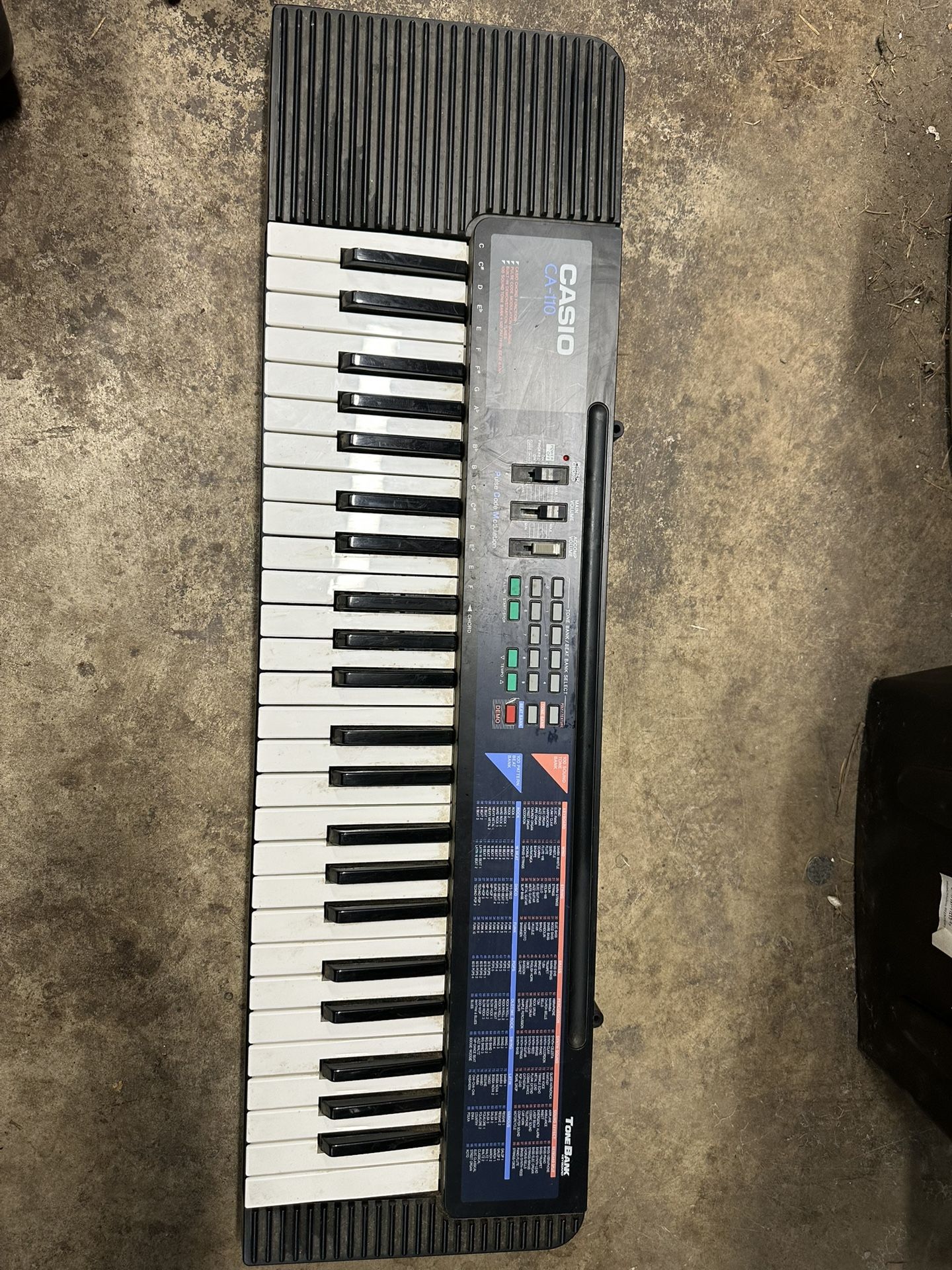 casio CA-110 tone bank keyboard #P