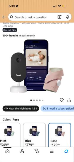 Owlet Dream Duo 3 camera & sock