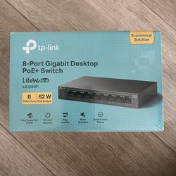 TP-LINK 8 Port Gigabit Desktop PoE+ Switch (unopened)