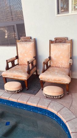 Antique chairs with Ottoman