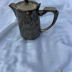 Antique Vintage Silver Plate Hotel Tea Pot Or Coffee Pot