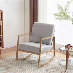 Rocking Chair mounting for interiors, modern and cozy armchair for living room, bedroom, office,