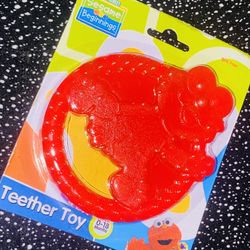 0-18 Mths Sesame St Red Elmo Designed Baby Teether Toy 