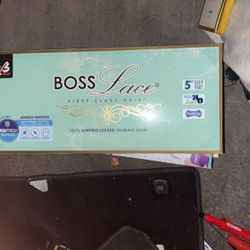 Boss Lace 100% Unprocessed Human Hair, 5 Inch Deep Part, Transparent Lace