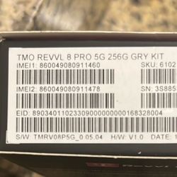 Brand New Revvl 8 Pro 5g  (OPEN BOX)