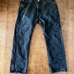 Black 501 jeans size 34”