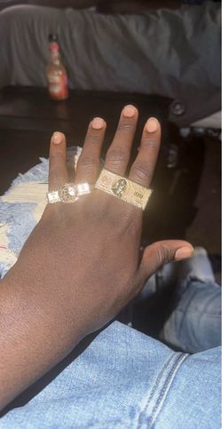 Double rings gold 14k stamped tripled gp tarnish free has been tested