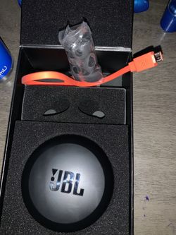 JBL Bluetooth earbuds. NEVER USED.   NOT!! FREE
