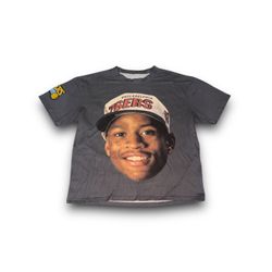 Philadelphia 76ers Allen Iverson big face NBA draft night t-shirt 