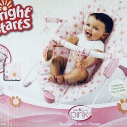 Baby Vibrating Rocking Chair with Toy Bar. Pink