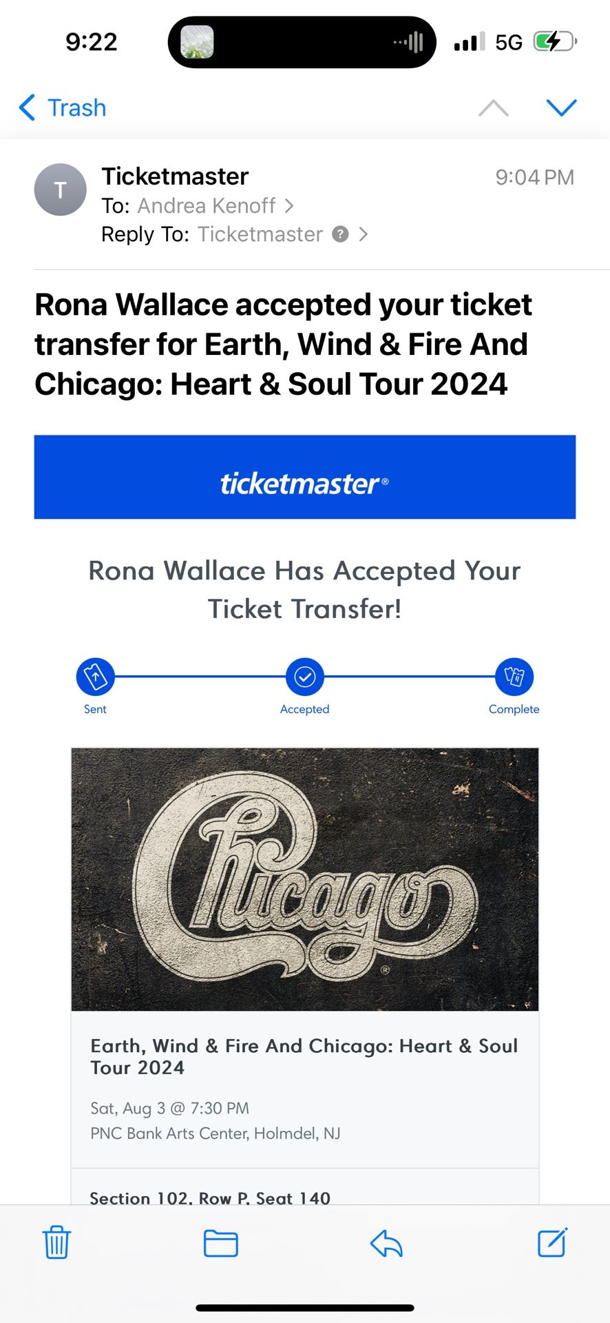 VIP Parking Pass Red lot For Earth, Wind & Fire/Chicago 8/3/24 PNC
