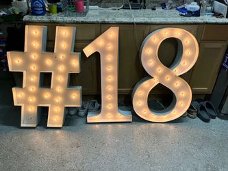 Party Decor- light up numbers