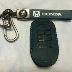Blueish/green Honda Keychain With Fob Cover